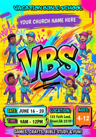 Joyful Vacation Bible School template A5