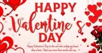 Joyful Valentines Day Facebook Event Cover template