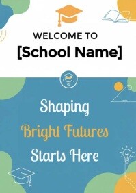 White Entrance Sign Tags Template | PosterMyWall