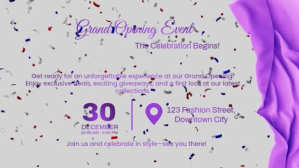 Joyful Violet Event Reveal Digital Display (16:9) template