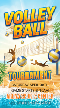 Joyful Volleyball Tournament Instagram Story template