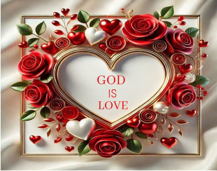 Joyful Wall Frame, God Is Love  Poster/wallboard template