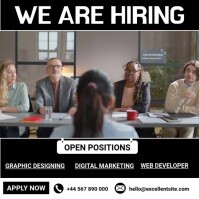 Joyful We Are Hiring Instagram Post template