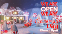 Joyful We Are Open On Christmas Day Digital Display (16:9) template