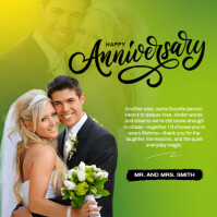 Joyful Wedding Anniversary Square (1:1) template