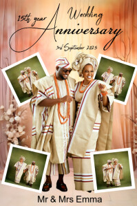 Joyful Wedding Anniversary Template  Pinterest Graphic