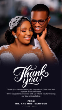 Joyful Wedding Appreciation Card Digital Display (9:16) template