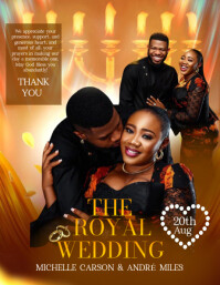 Joyful Wedding Card  Flyer (us Letter) template