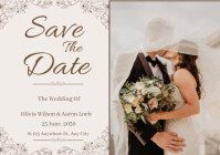 Joyful Wedding Ceremony Card A4 template