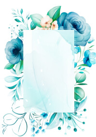 Joyful Wedding Stationary Frame  A4 template
