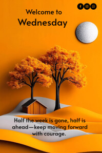 Joyful Wednesday Inspirational Quotes Flyer Template  Pinterest Graphic