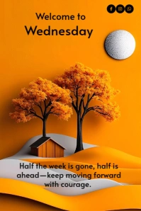 Joyful Wednesday Inspirational Quotes Flyer Template  Pinterest Graphic
