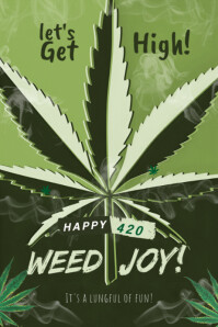 Joyful Weed Joy Poster template