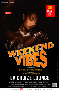 Joyful Weekend Vibes  Half Page Wide Media Página Ancho template