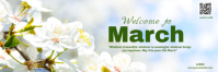 elegant Welcome To March cover banner template