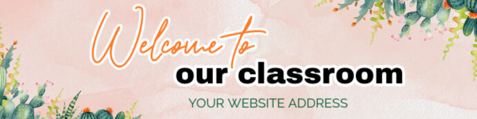 Joyful Welcome To Our Classroom Google Header Banner  Google Classroom Banner template