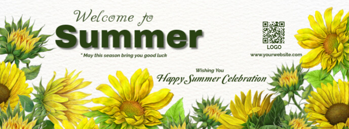 Joyful Welcome To Summer Facebook Cover Photo template