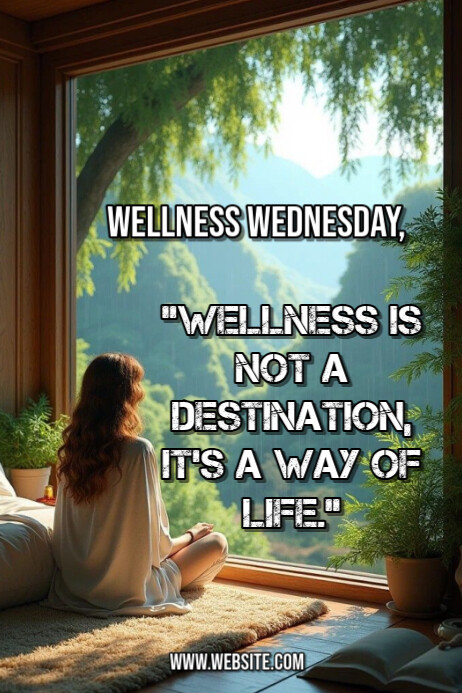 Joyful Wellness Wednesday  Poster template