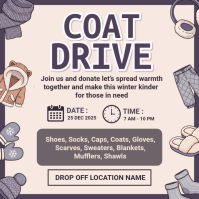 Joyful Winter Coat Donation Charity Instagram Post template