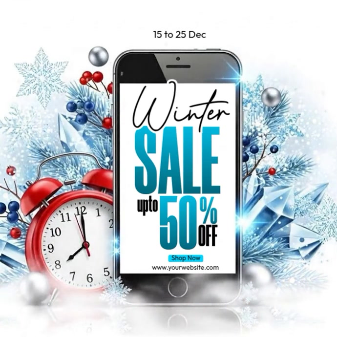 Joyful Winter Sale Square (1:1) template