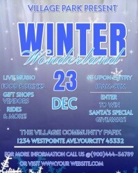 Joyful Winter Wonderland Party Video Flyer  Instagram Portrait template