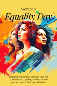 Joyful Women's Equality Day Poster template