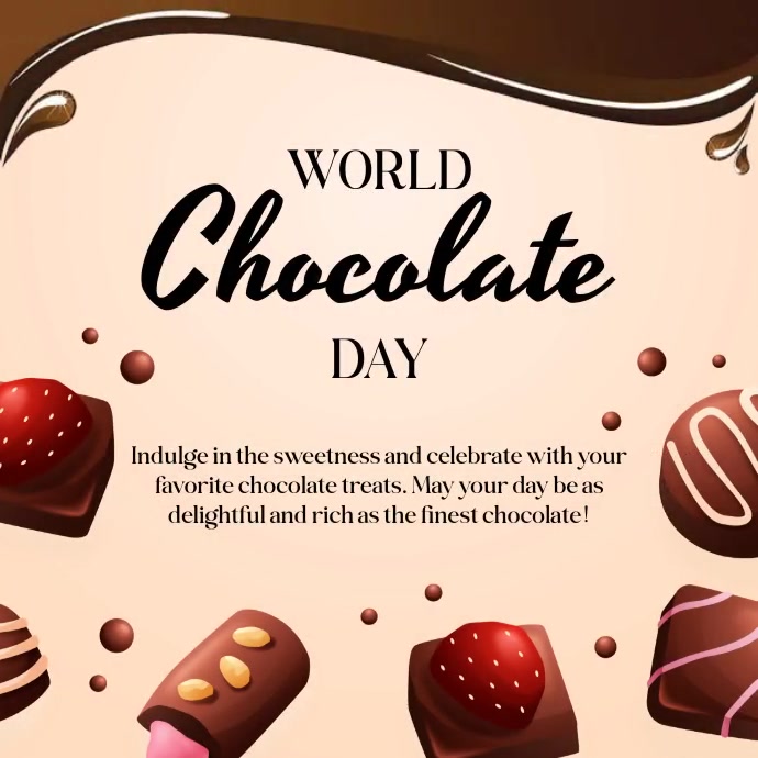 Joyful World Chocolate Day Instagram Post Template | PosterMyWall