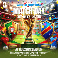 Joyful World Cup Match Instagram Post Video Instagram-Beitrag template