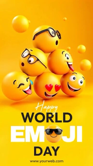 Joyful World Emoji Day  Instagram Reel template