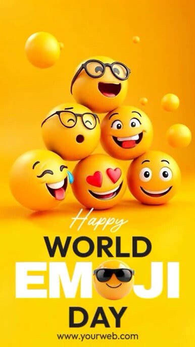 Joyful World Emoji Day Instagram Reel template