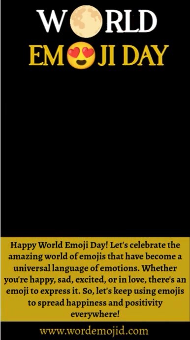 Joyful World Emoji Day Video Template Free Editable Social Media Flyer  Instagram Reel