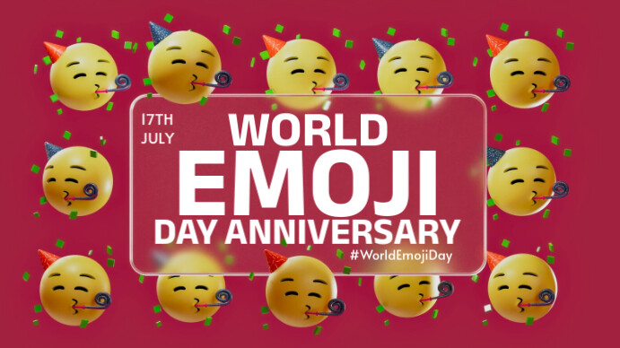 Joyful World Emoji Day Youtube Thumbnail YouTube-miniature template