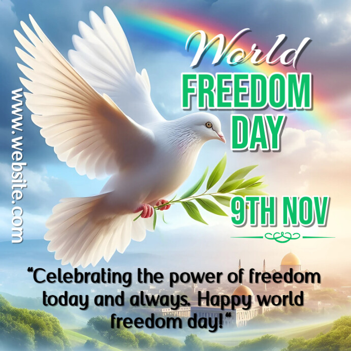 Joyful World Freedom Day Instagram Post Templat | PosterMyWall