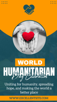 Joyful World Humanitarians Day Instagram Story template