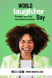 Joyful World Laughter Day Pinterest Graphic template