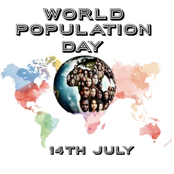 Joyful World Population Day Instagram Post template