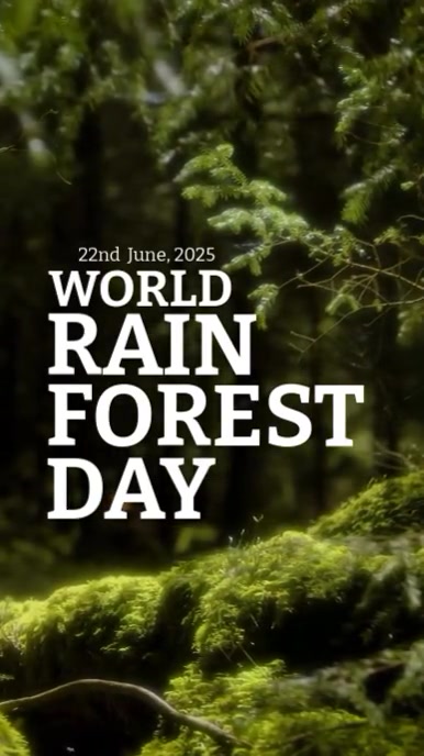 Joyful World Rainforest Day Instagram Reel template