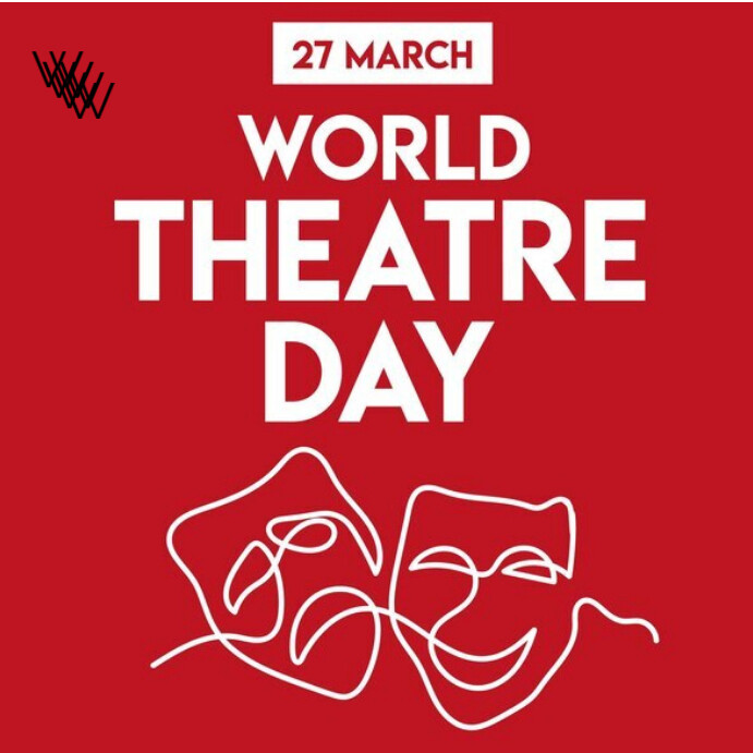 Joyful World Theatre Day  Instagram Post Wpis na Instagrama template