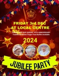 Jubilee Party The Queen anniversary flyers template