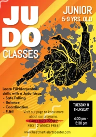 JUDO CLASS FLYER A4 template