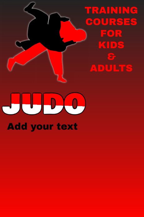 judo training template 海报