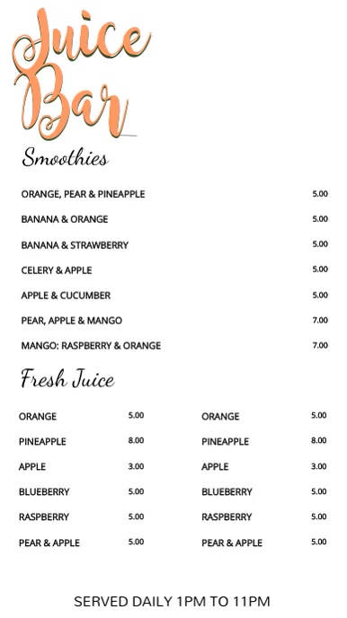 Juice Bar Animated Menu Template Digital Display (9:16)