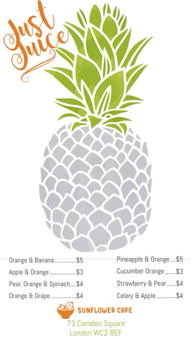 Juice Bar Digital Display Template