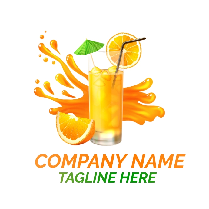 Juice bar logo template