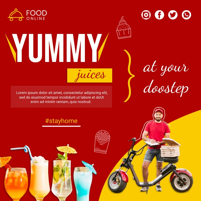 Juice Online Delivery Template PosterMyWall