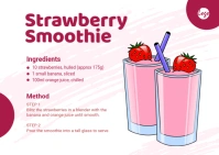 Juice Recipe Layout Carte postale template