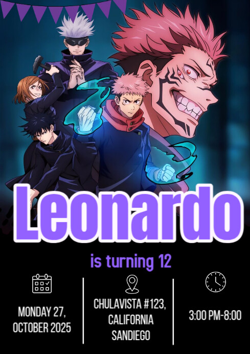 Plantilla de jujutsu kaisen | PosterMyWall