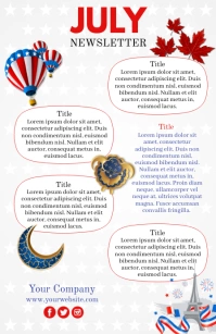 July, Newsletter Tabloide template