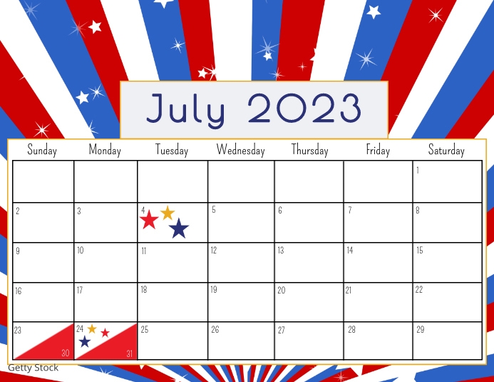 July 2023 Calendar Flyer (US Letter) template