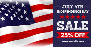 July 4th delt Facebook-billede template